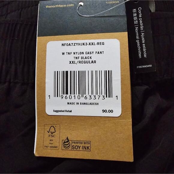 The‎ North Face Women's Black TNF Nylon Easy Pants Plus Size XXL NEW! - Picture 13 of 13